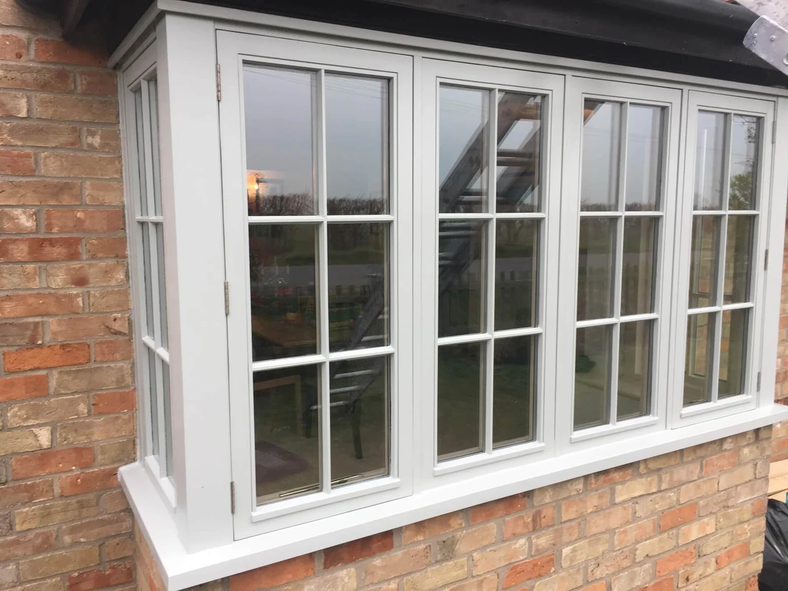 Restored and repainted sash windows