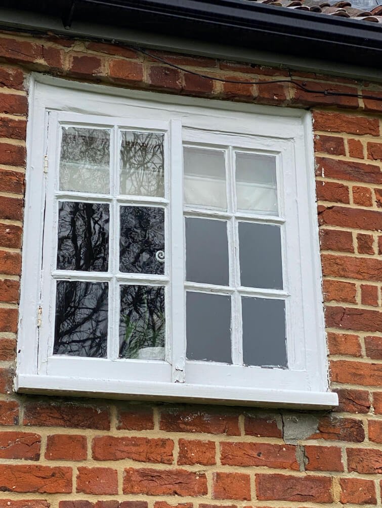 georgian style casement window before restoration