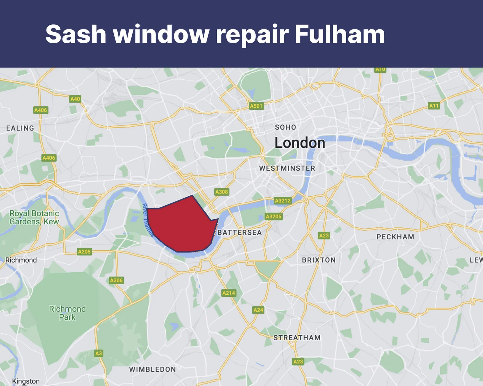 Sash windows repair Fulham