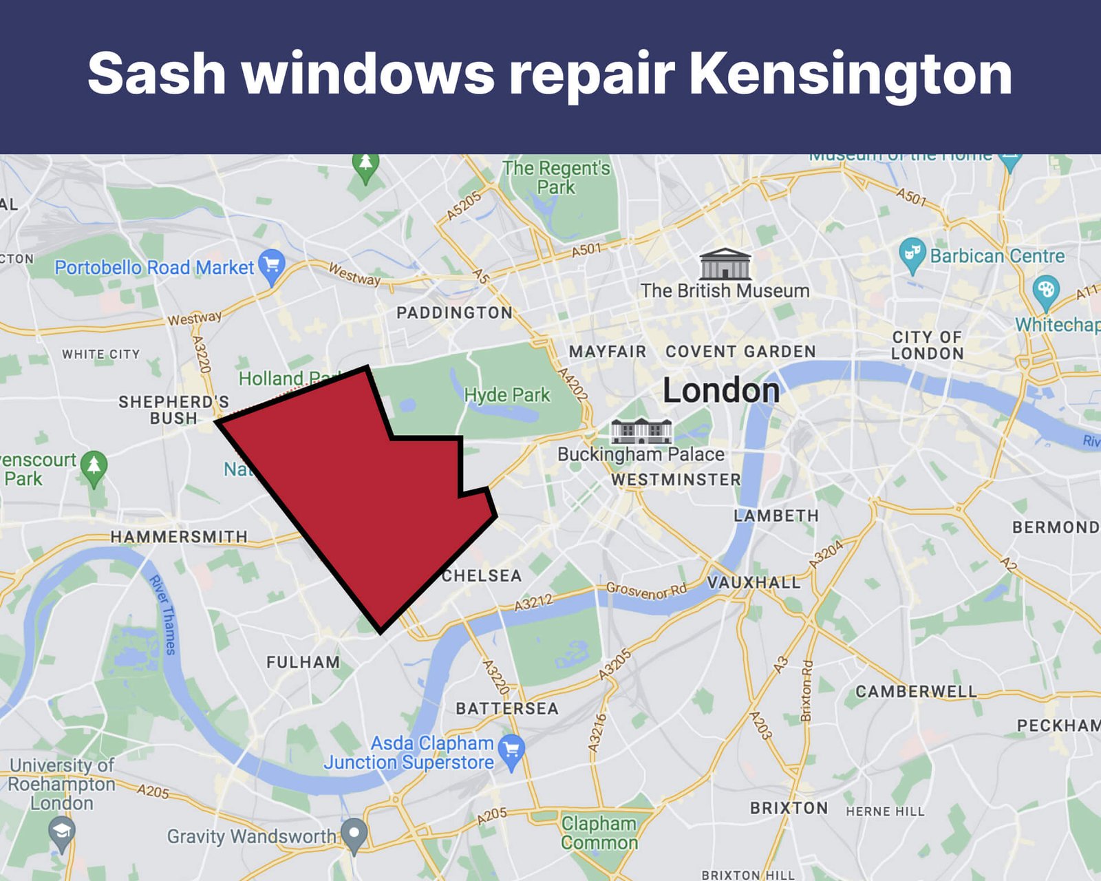 Sash windows repair Kensington
