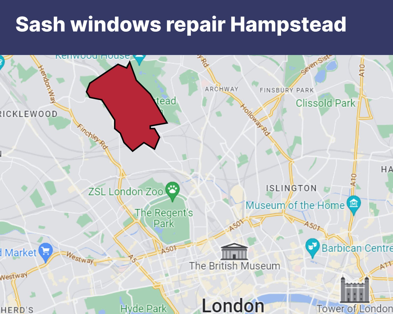 Sash windows repair Hampstead
