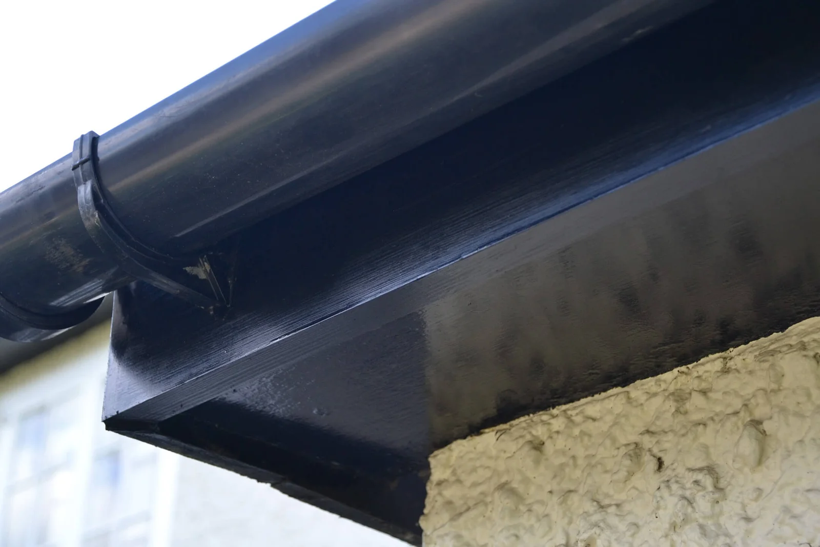 Repaired wooden soffit board in Surrey