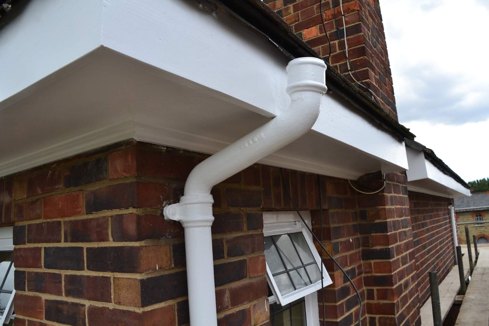 painted white fascia and soffits